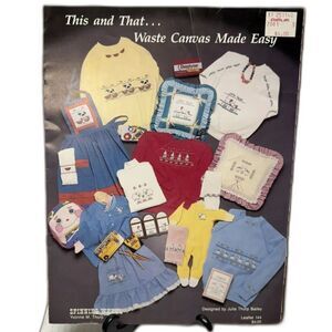 Waste Canvas Made Easy Cross Stitch Pattern Booklet Spinning Wheel Leaflet 144 1